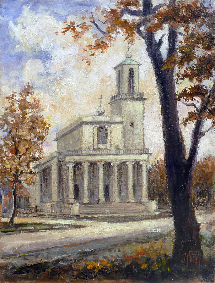 Lodz - Church Matki Boskiej Zwycieskiej Painting by Irek Szelag