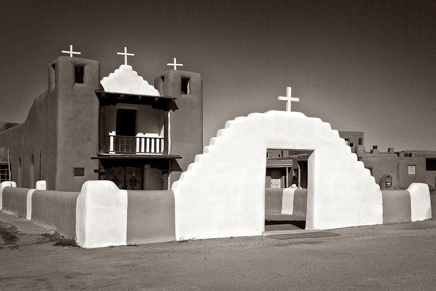Church of Taos Pueblo Photograph by Diana Powell