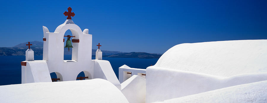 Architecture Photograph - Church, Oia, Santorini, Cyclades by Panoramic Images