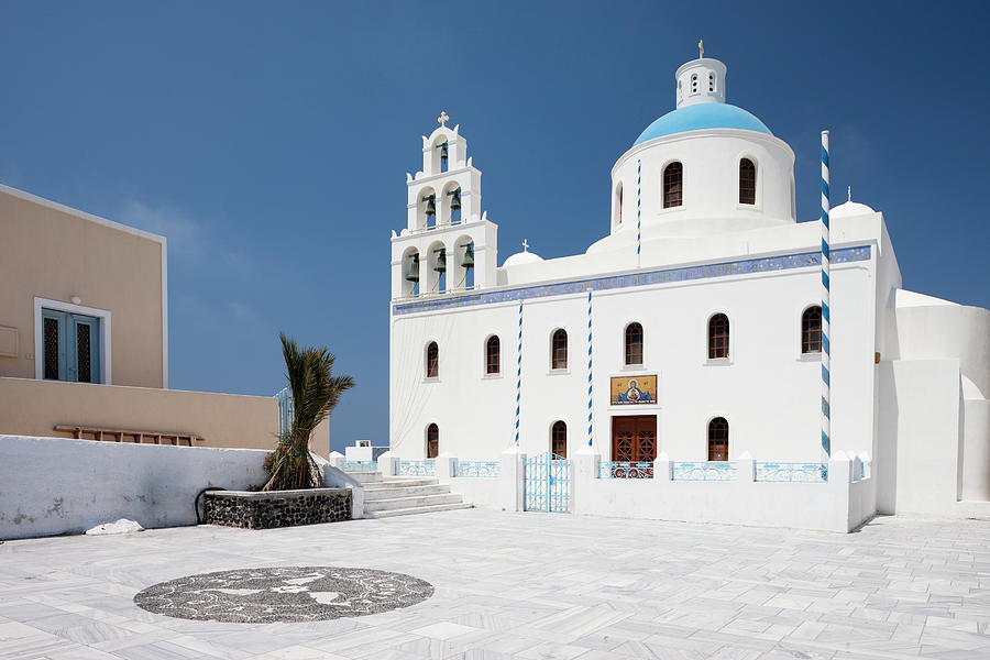 Church, Oia, Santorini, Greece Photograph by David Clapp
