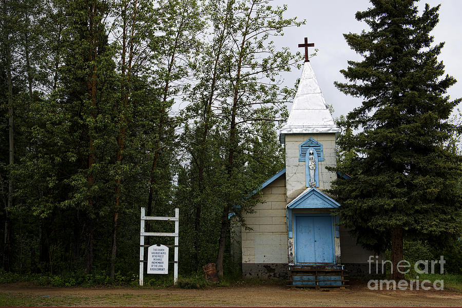 Church on Alaskan Highway Photograph by David Arment