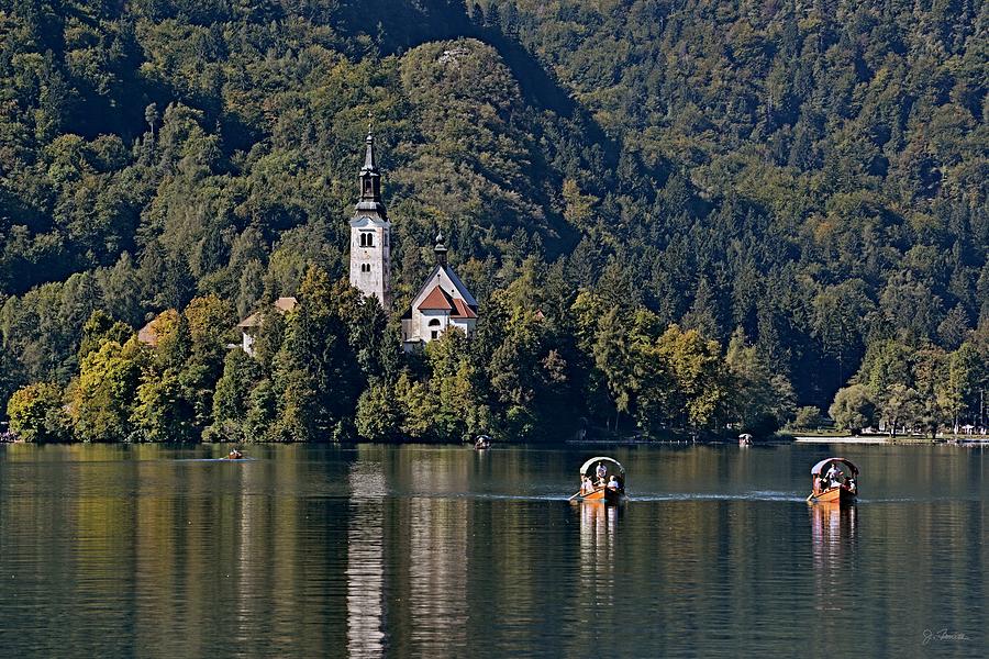 Church on Lake Bled Island No. 3 Photograph by Joe Bonita