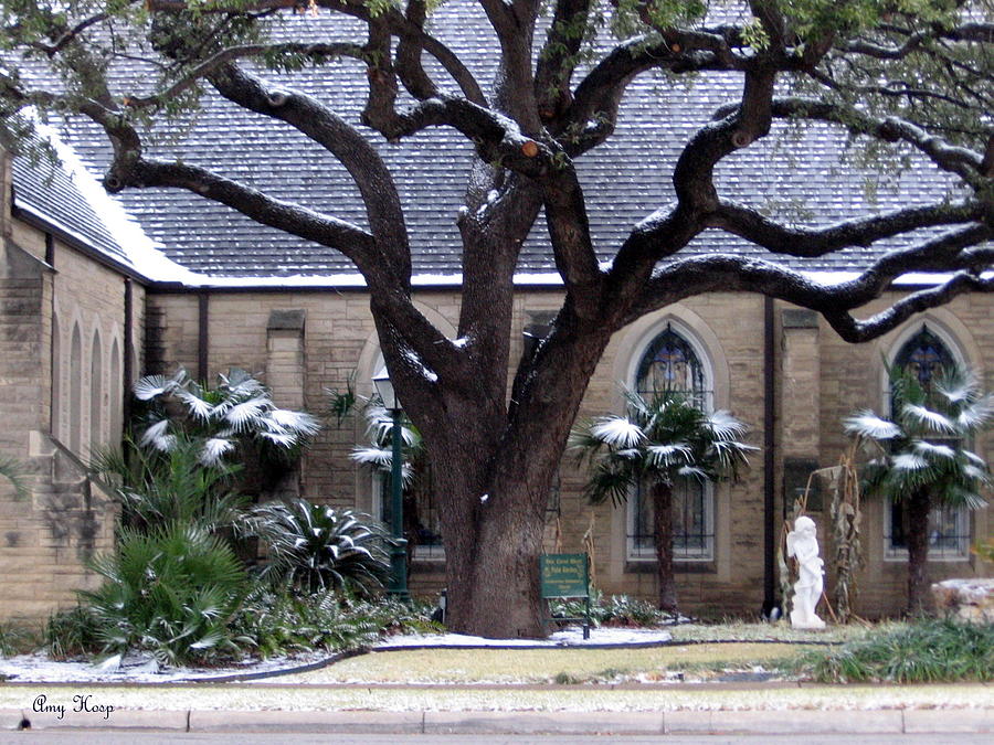 Church on Rosedale with a Dusting of Snow Photograph by Amy Hosp