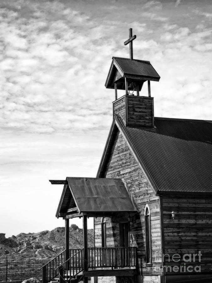 Church on the Mount in Black and White Photograph by Lee Craig