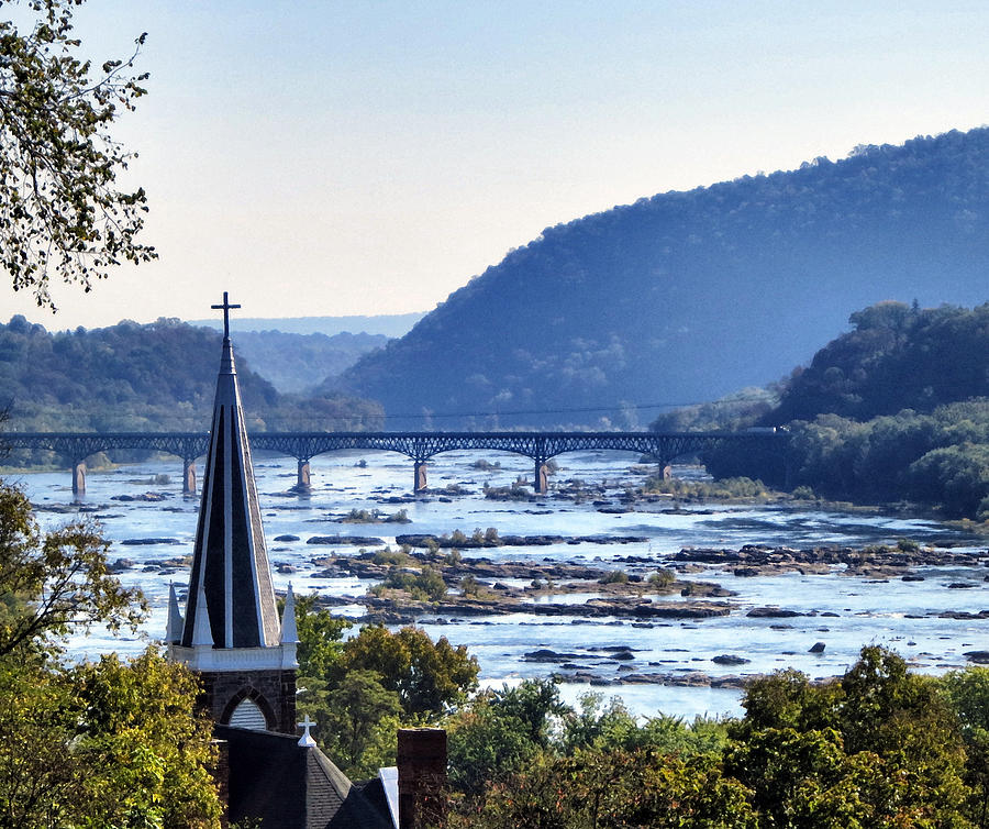 Church Overlooking Two Rivers at Harpers Ferry Photograph by Patricia Januszkiewicz