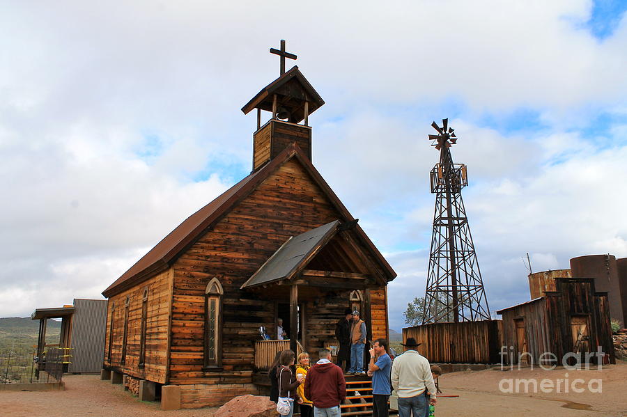 Church Services at Goldfield Photograph by Pamela Walrath