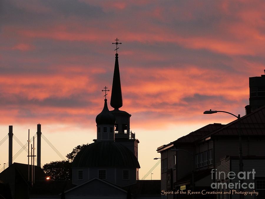 Sunset Photograph - Church sky by Dawna Raven Sky