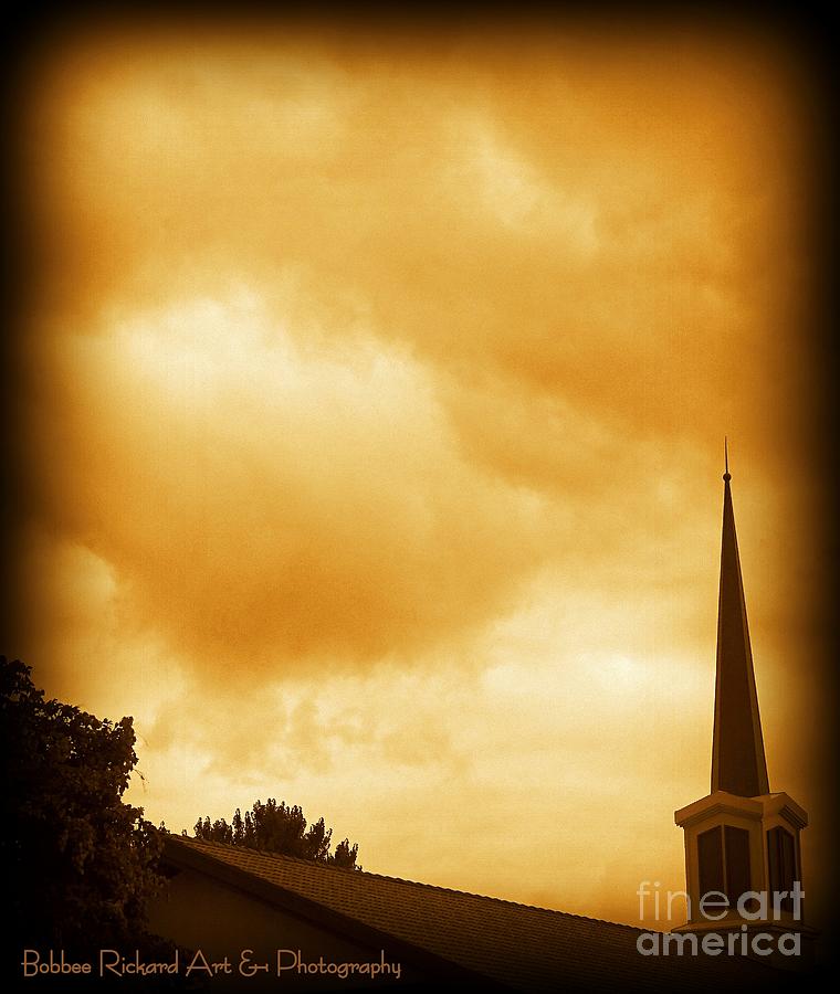 Church Photograph - Church Steeple by Bobbee Rickard