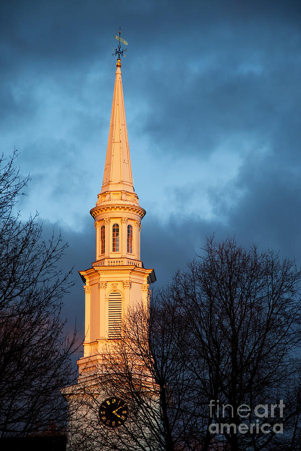 Church Steeple - Lexington Massachusetts Photograph by Brian Jannsen