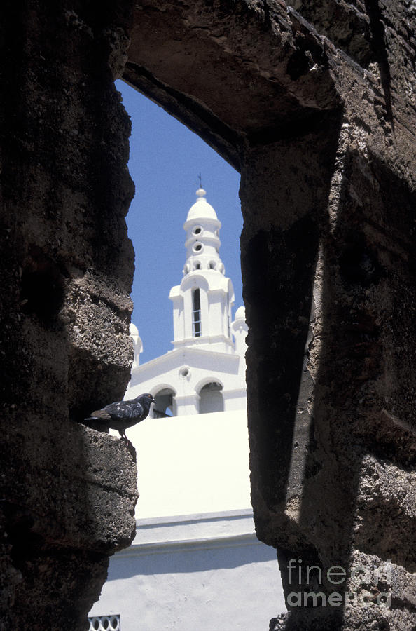 CHURCH STEEPLE Santo Domingo Photograph by John  Mitchell