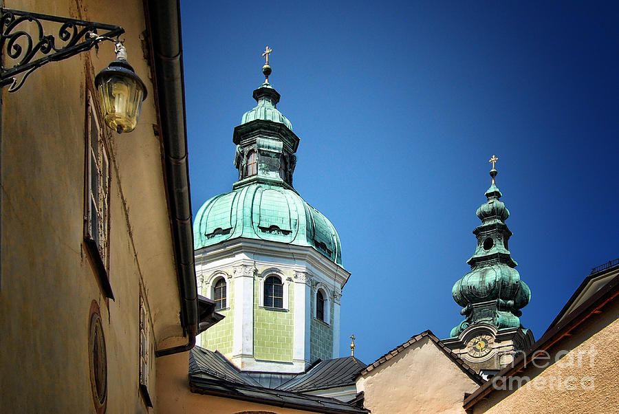 Church Steeples in Salzburg Austria Photograph by Sabine Jacobs