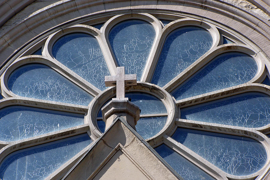 Church Window n Cross Photograph by Tikvahs Hope