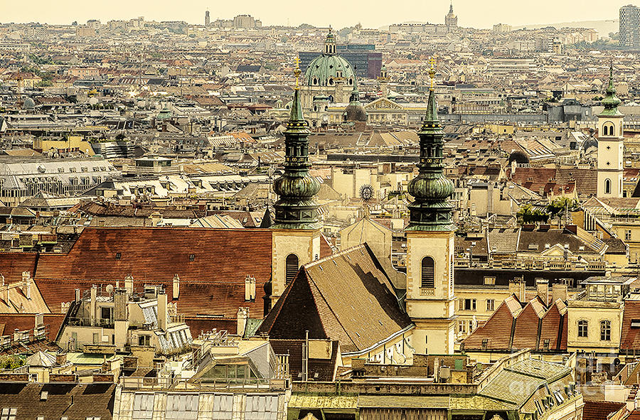 Churches of Vienna Relief by Michaela Sibi - Fine Art America