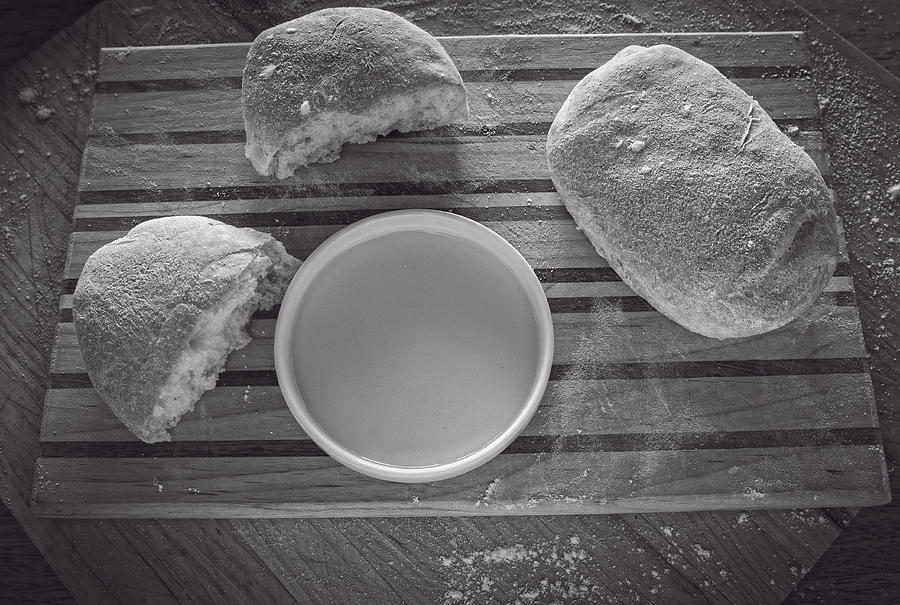 Ciabatta Bread BW Photograph by Wayne Meyer