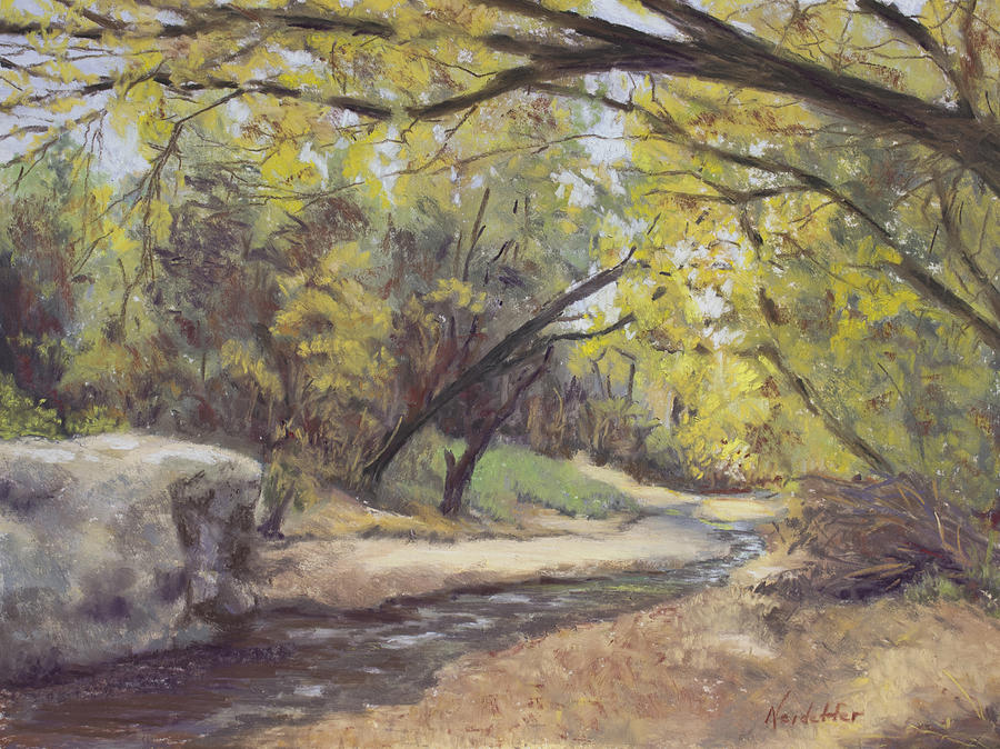 Fall Painting - Cienega Creek by Becky Neideffer