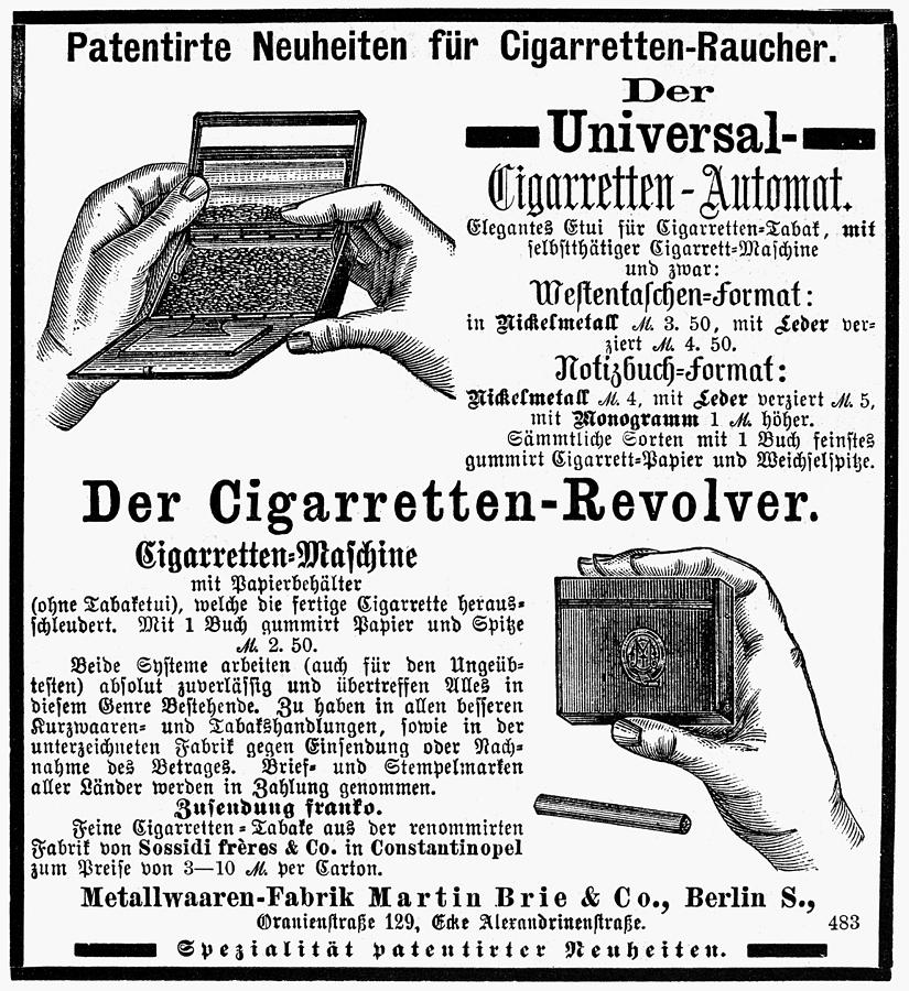 Cigarette Roller Ad Painting by Granger