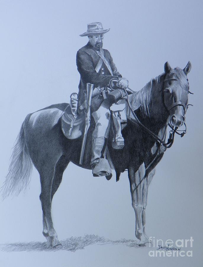 Cilvil War Soldier   two Drawing by David Ackerson