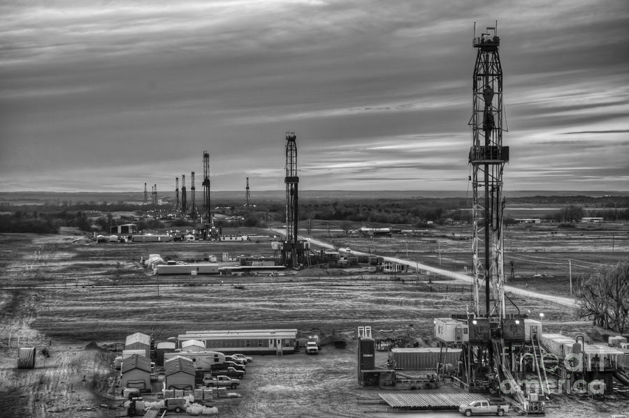 Oil Rig Photograph - Cim003bw-10 by Cooper Ross
