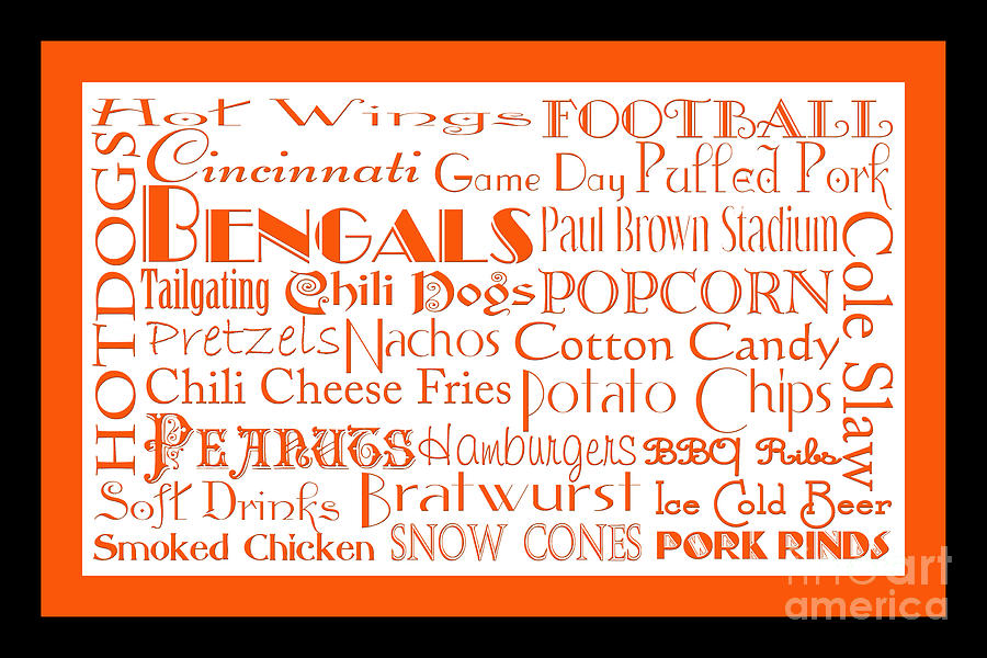 Cincinnati Bengals Game Day Food 1 Canvas Print / Canvas Art by Andee  Design - Pixels Canvas Prints