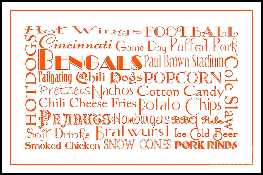 Cincinnati Bengals Game Day Food 3 Tapestry by Andee Design