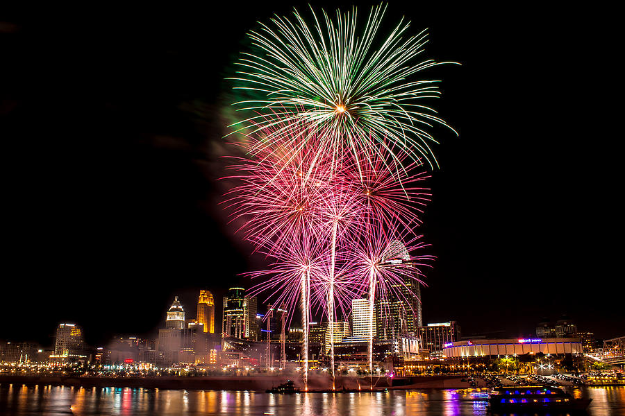 Cincinnati Fourth of July Fireworks Photograph by James Patterson Pixels
