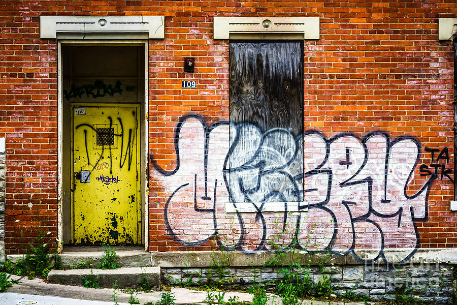 Cincinnati Glencoe Auburn Place Graffiti Picture Photograph by Paul Velgos