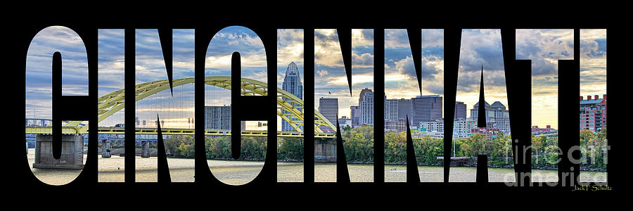 Cincinnati pano 2 name Photograph by Jack Schultz