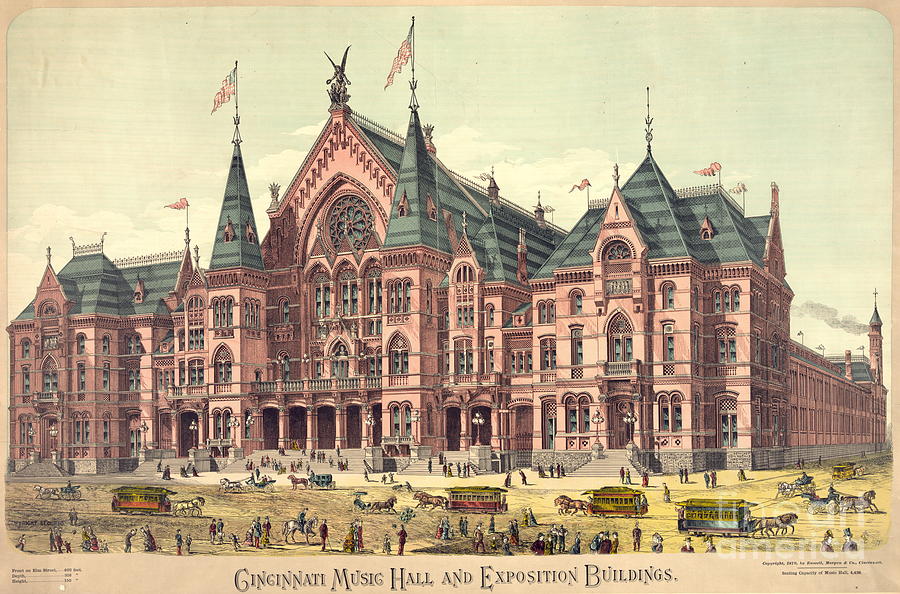 Cincinnati Music Hall 1879 Photograph by Padre Art