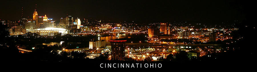 Cincinnati Ohio Panorama Photograph by Randall Branham