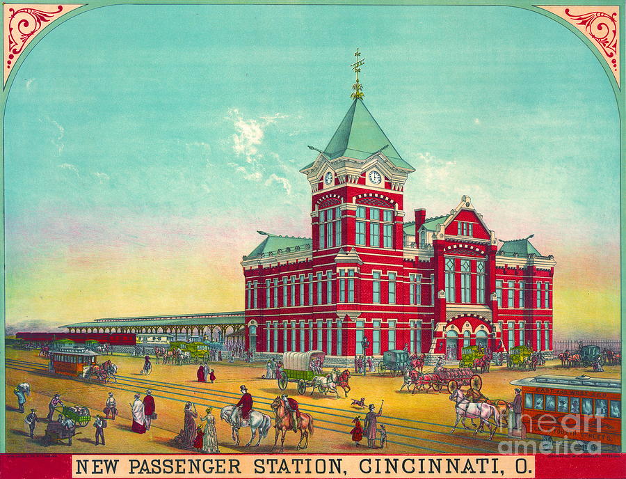 Cincinnati Railroad Station 1881 Photograph by Padre Art