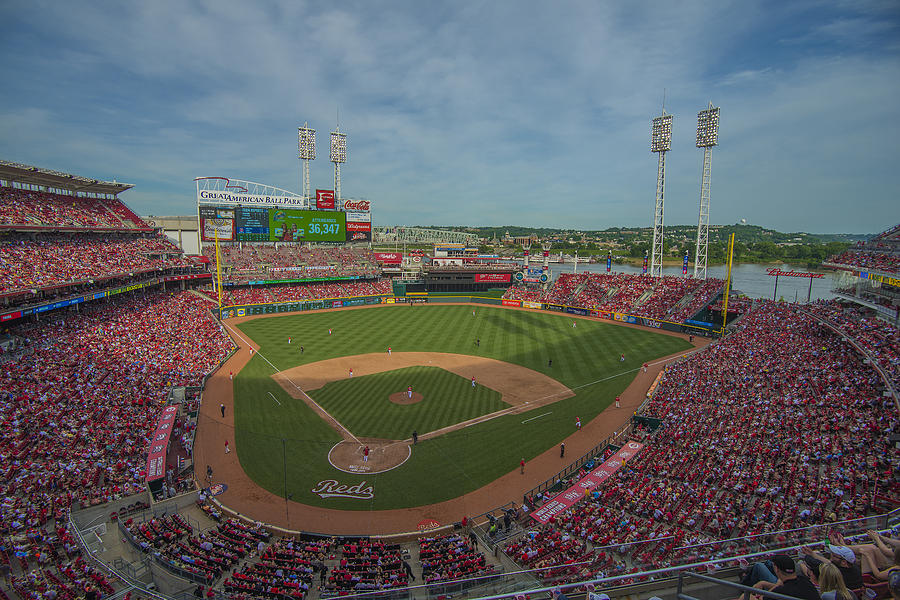 Cincinnati Reds Photograph - Cincinnati Reds Great American Ballpark by David Haskett II