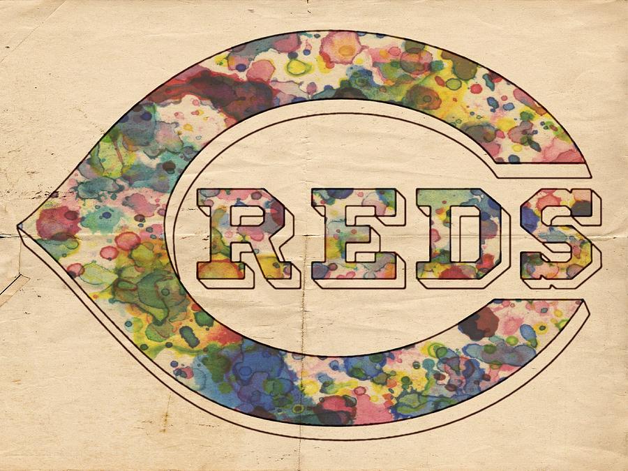 Cincinnati Reds Logo Vintage Painting by Florian Rodarte - Pixels