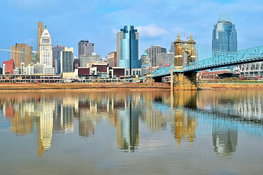 Cincinnati Reflects Photograph by Frozen in Time Fine Art Photography
