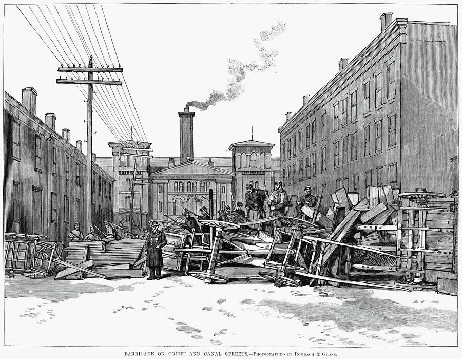 Cincinnati Riot, 1884 Painting by Granger