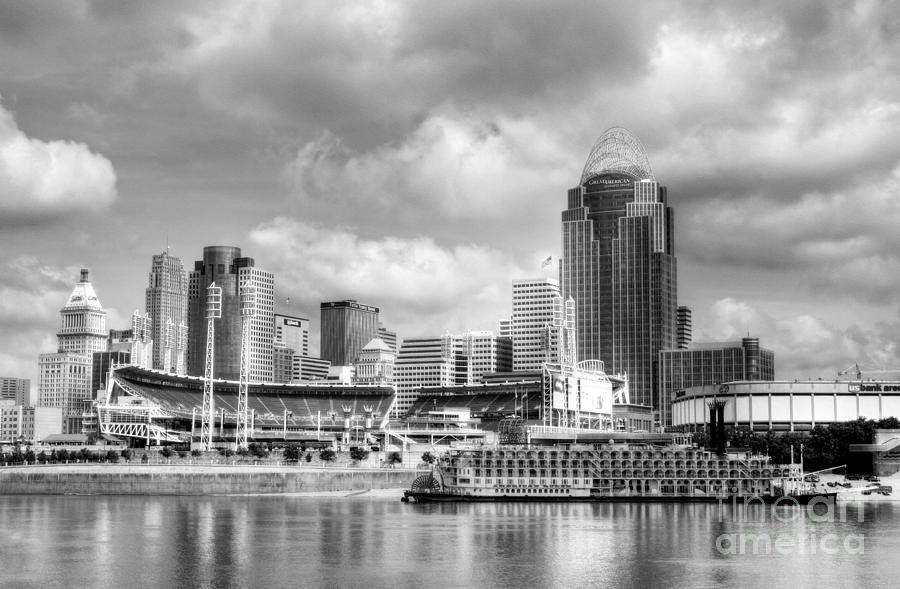 Cincinnati River Days 2 BW Photograph by Mel Steinhauer