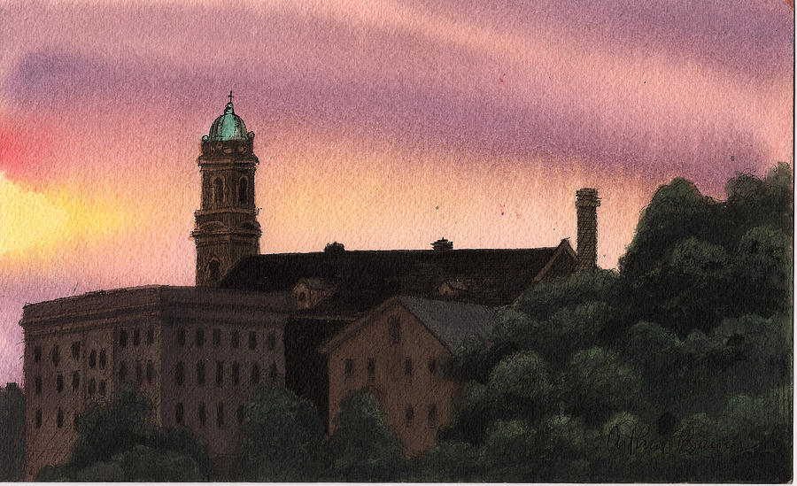 Cincinnati skyline Painting by Arthur Barnes