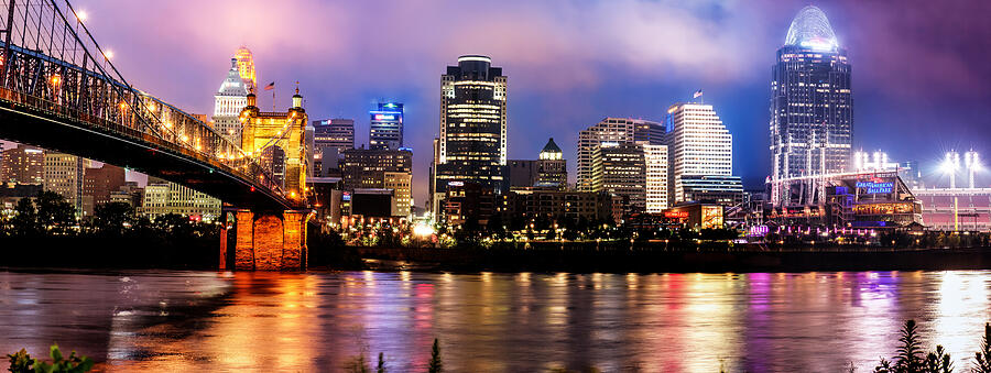 Cincinnati Skyline Panorama Photograph by Gregory Ballos