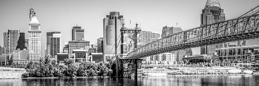 Cincinnati Skyline Panorama Photography Photograph by Paul Velgos
