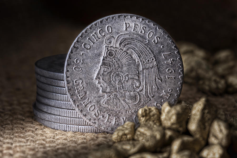 Cash Photograph - Cinco Pesos Still Life by Tom Mc Nemar Cash Photograph - Cinco Pesos Still Life by Tom Mc Nemar