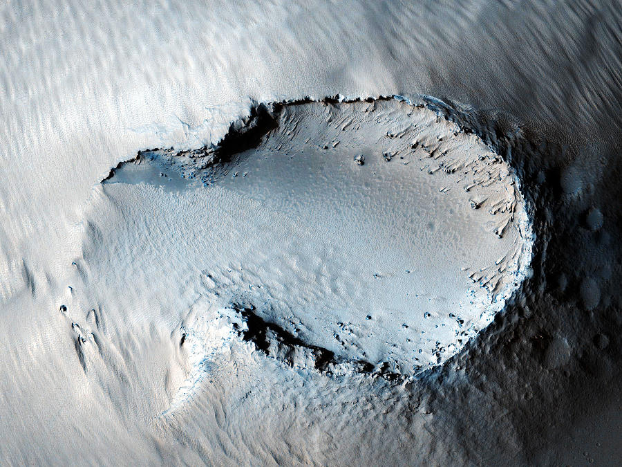 Cinder Cone On The Southern Flank Of Pavonis Mons Volcano In Mars Painting