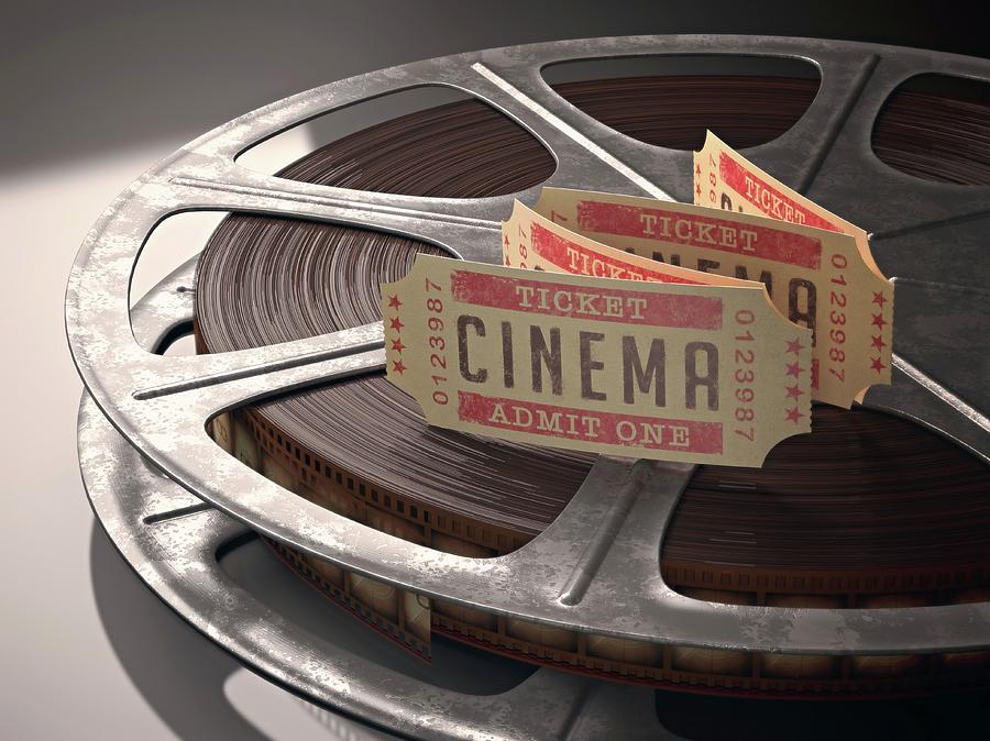 Cinema Tickets And Movie Reel by Ktsdesign