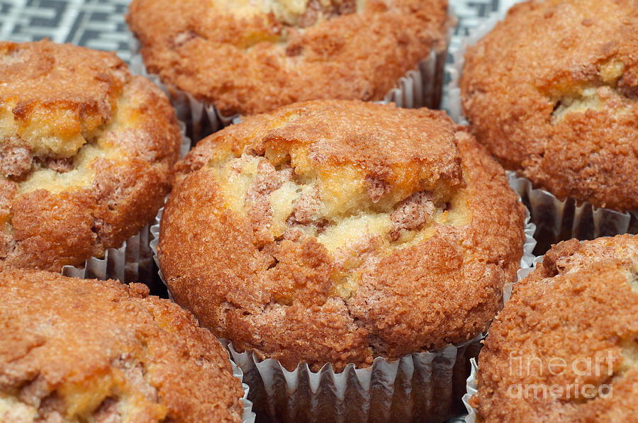 Snack Photograph - Cinnamon Crunch Muffins 2 by Andee Design
