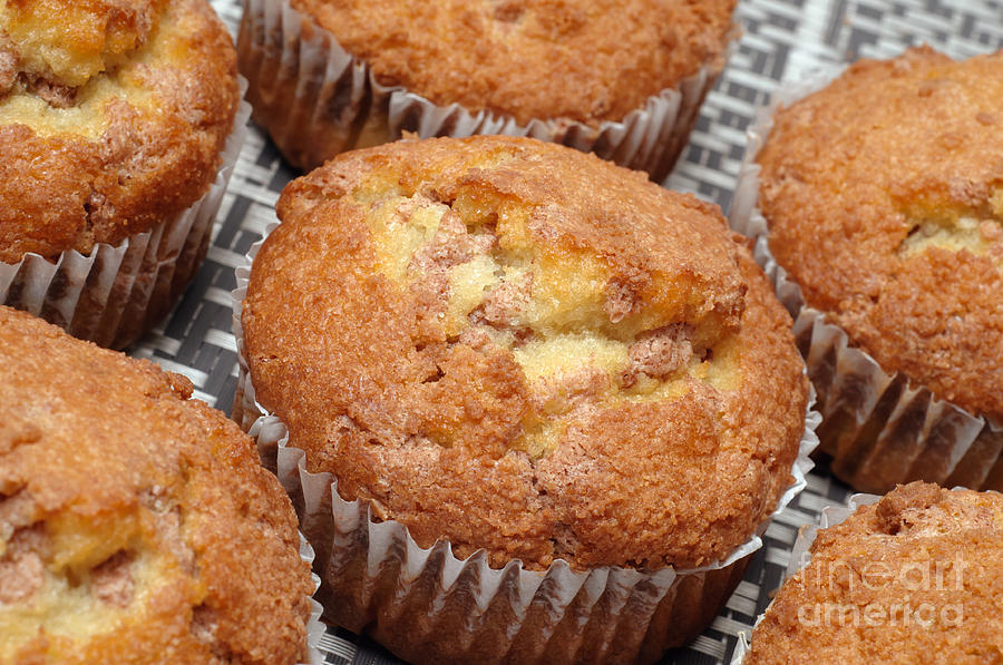 Snack Photograph - Cinnamon Crunch Muffins 3 by Andee Design