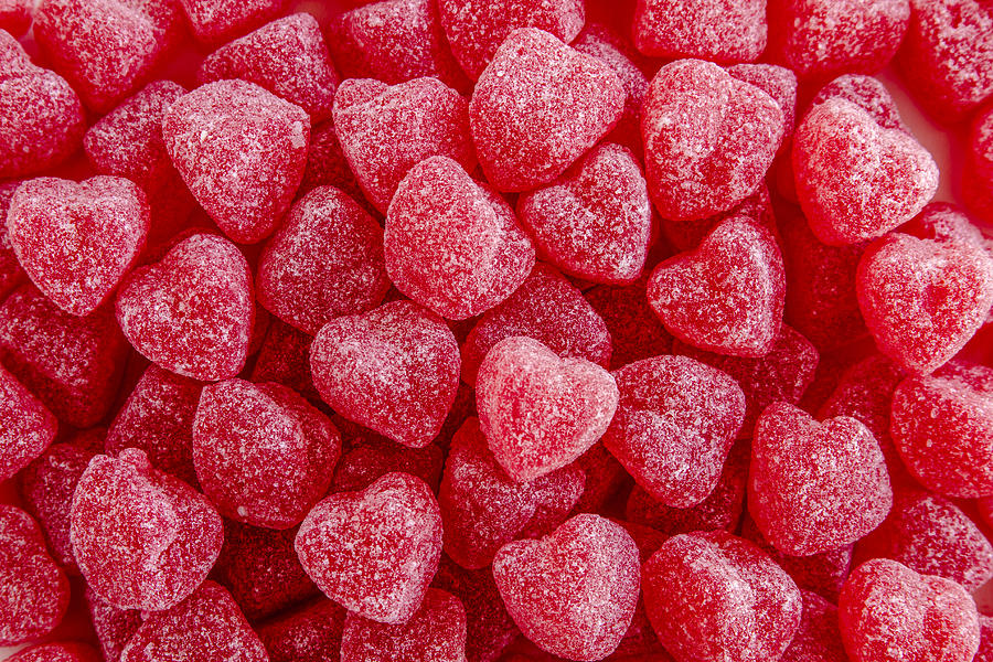 Candy Photograph - Cinnamon Hearts by Teri Virbickis