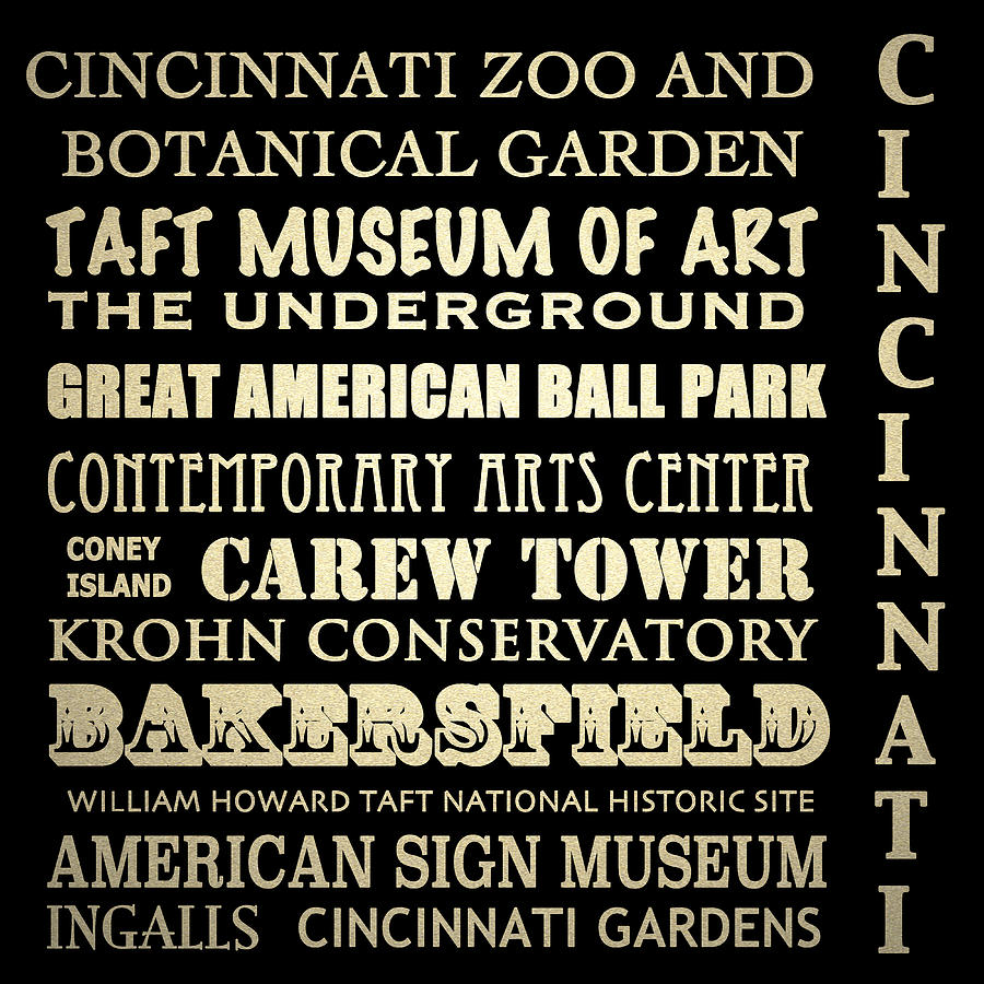 Cincinnati Famous Landmarks Digital Art by Patricia Lintner