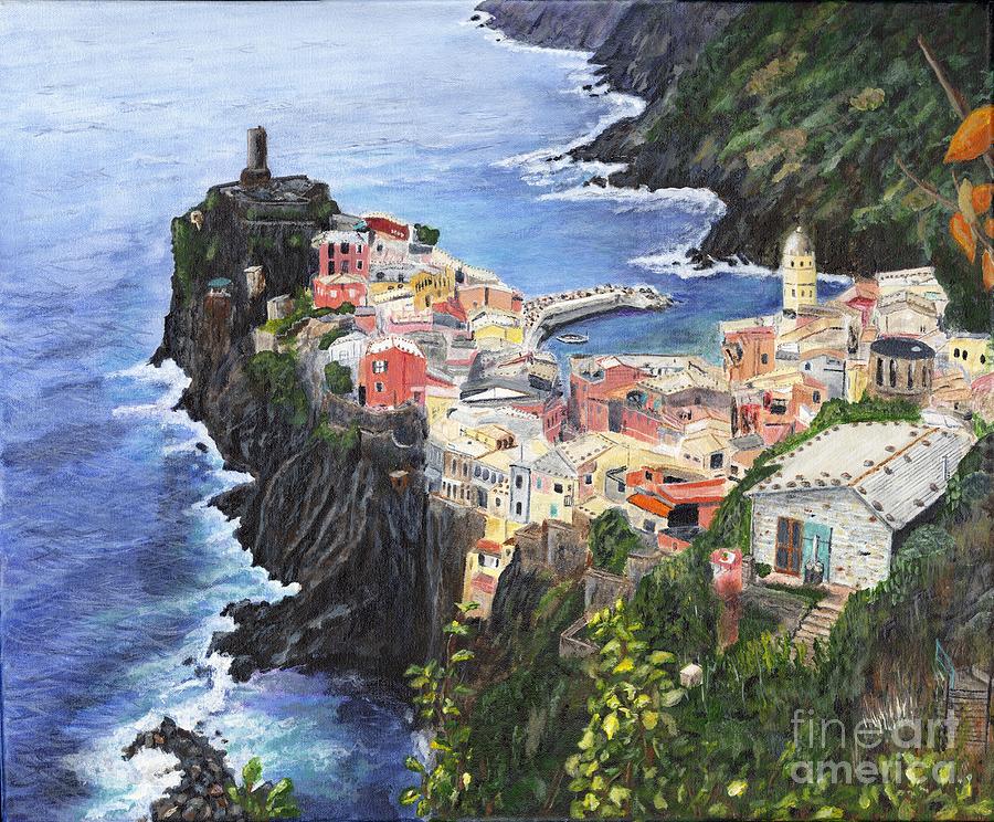 Boat Painting - Cinque Terra Painting by Timothy Hacker