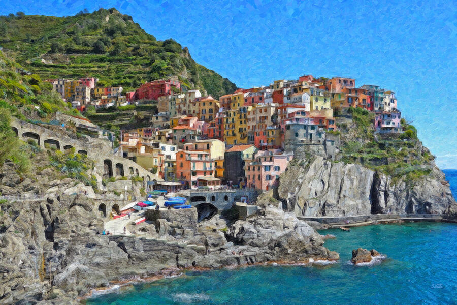 Cinque Terre Itl3403 Painting by Dean Wittle