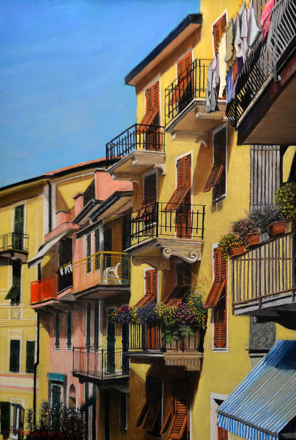 Cinque Terre Painting by Joanne Grant