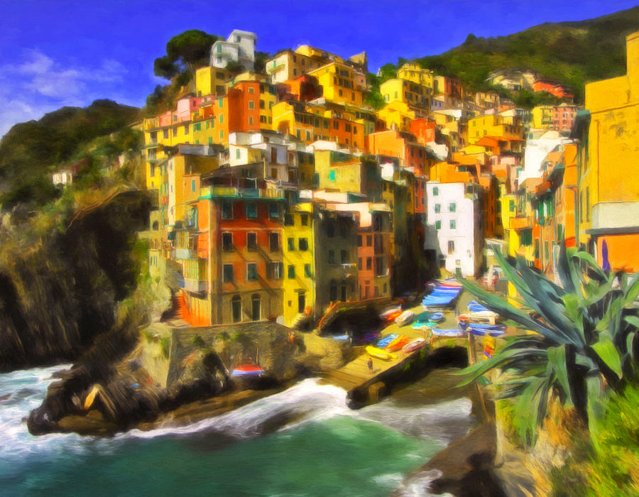 Cinque Terre Painting by Michael Pickett