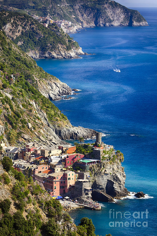 Cinque Terre National Park Photograph - Cinque Terre Towns on the Cliffs by George Oze